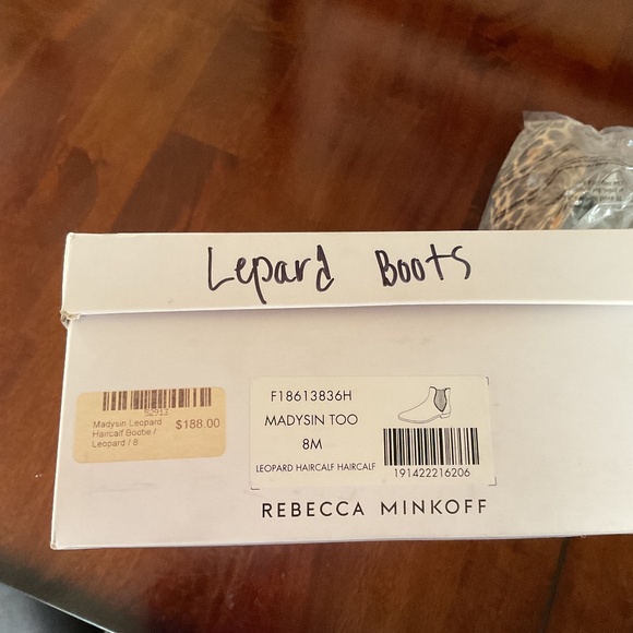 NWT Leopard Suede Rebecca Minkoff half boots size 8 Madison Too - Picture 5 of 6